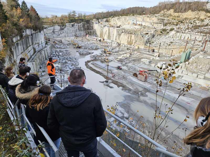 visite de la carrière de granit