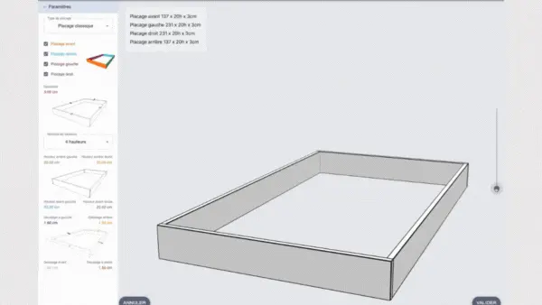 Plaquage vue 3D