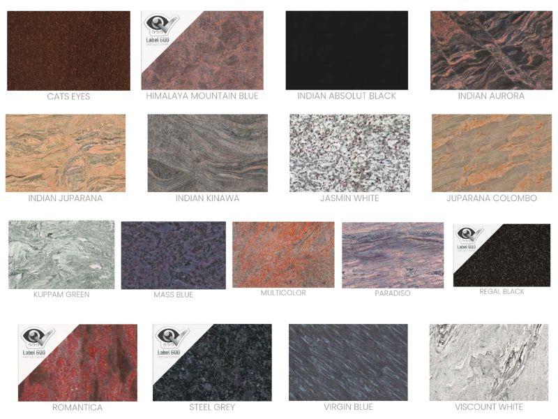 granits en provenance d'inde