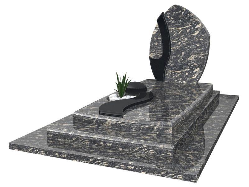 Monument émeraude avec galet funéraire