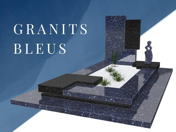 Pierres tombales en granit bleu