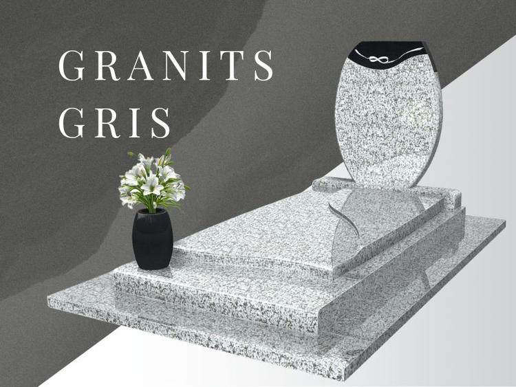 pierres tombales avec du granit gris