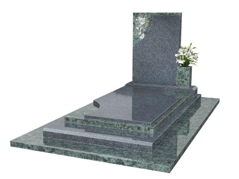 Rivage monument en granit vert