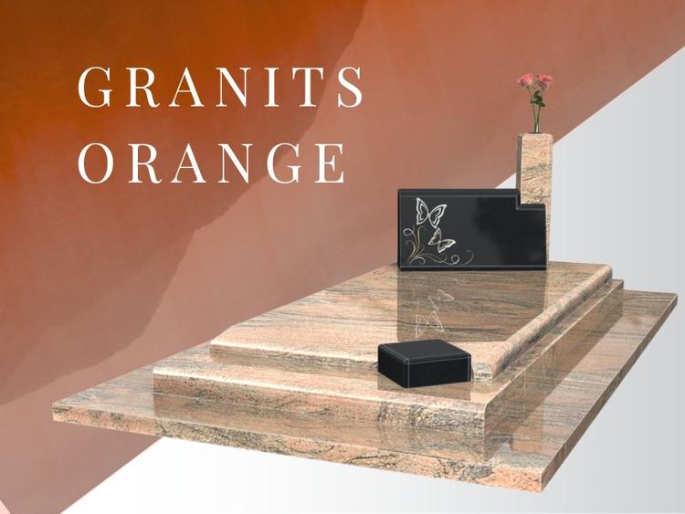 Granits orange pour pierre tombale