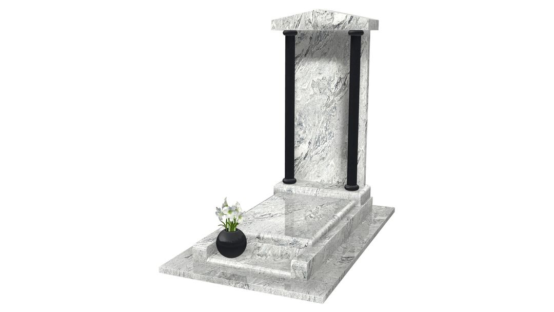 Monument funéraire Galet 40x40x10 - Granits Michel Maffre
