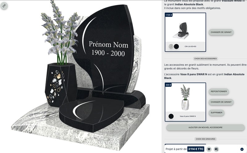 Personnaliser un monument funéraire