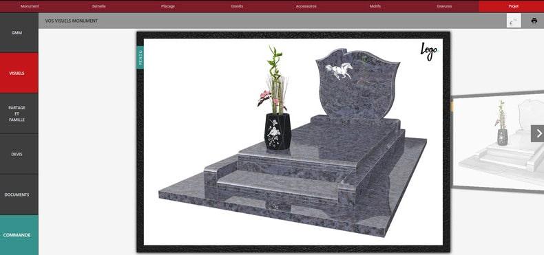 Configurez vos monuments funéraires en quelques clics