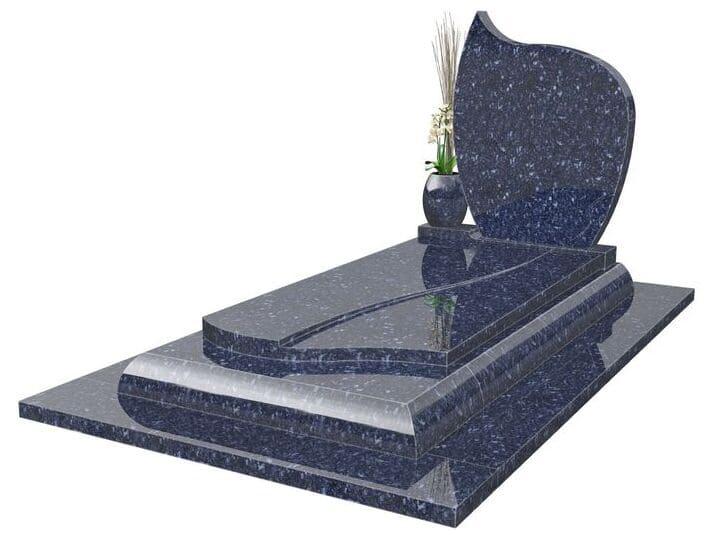 Formes courbes sur un monument funéraire moderne