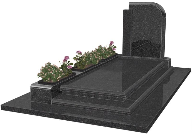 Modèle de pierre tombale en granit noir