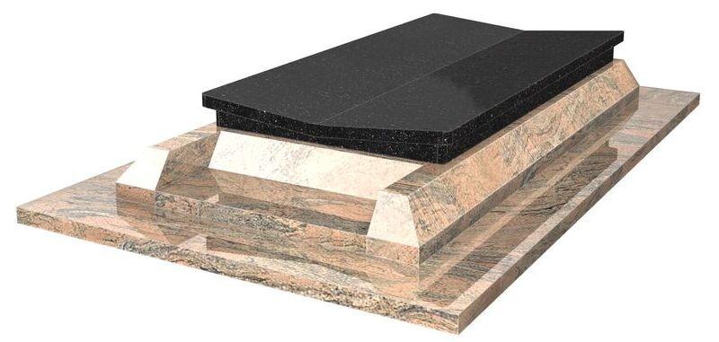 Monument funéraire sans stèle en forme de livre ouvert