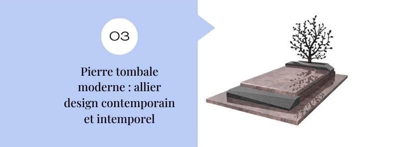 Pierre tombale moderne allier design contemporain et intemporel