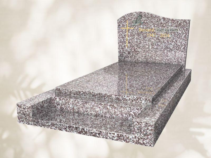 lithogravure palombe avec couleurs sur stèle