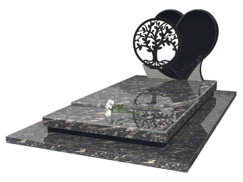 Modèle azurite avec granit Noir Boréal et noir fin