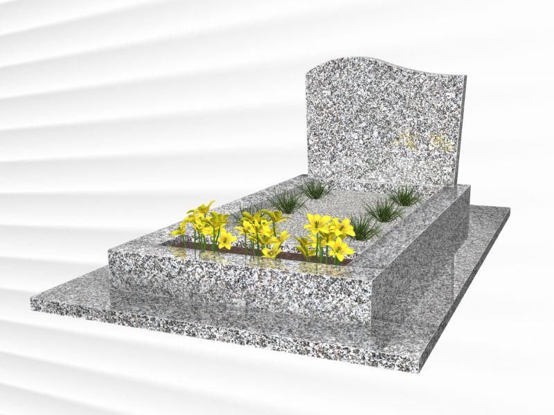 entourage jardinière stèle doucine granit Tarn