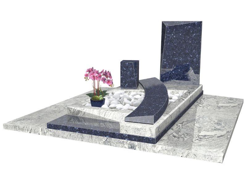 Monument City avec galets de marbre blanc