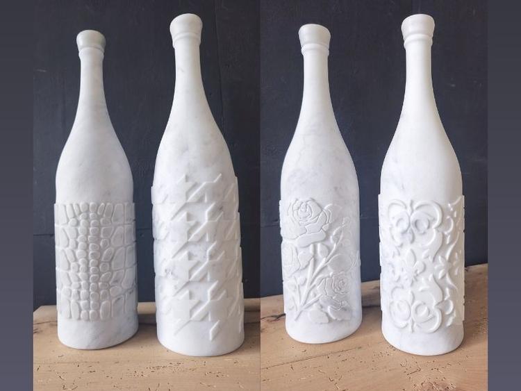 bouteilles champenoises en marbre cristo