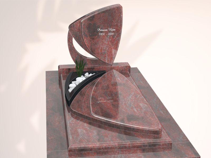 Miroir le reflet de la stèle sur la tombale