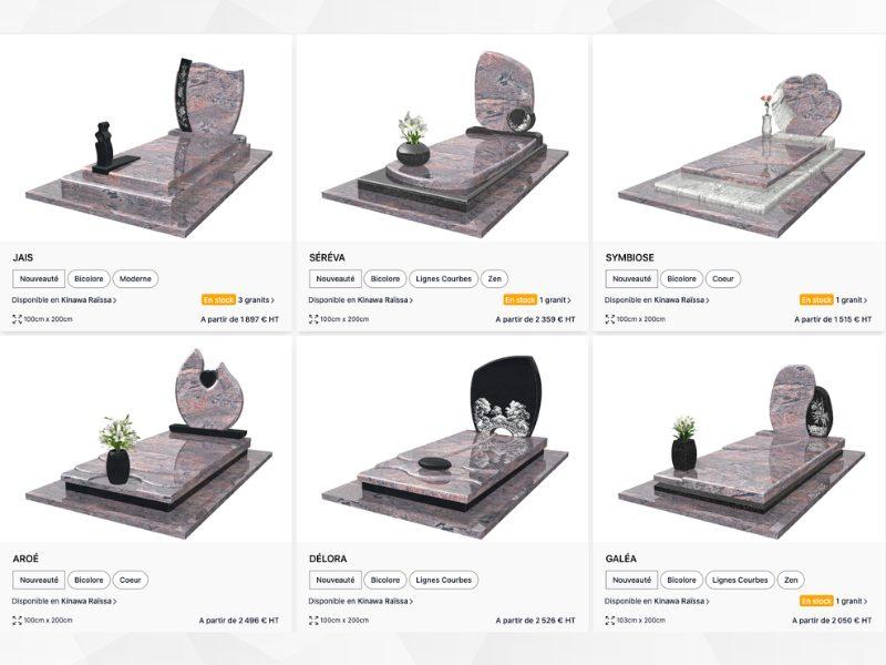 Monuments en granit Kinawa Raissa sur Monumento