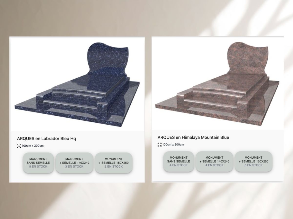 Fonctionnalité stocks de monuments disponibles