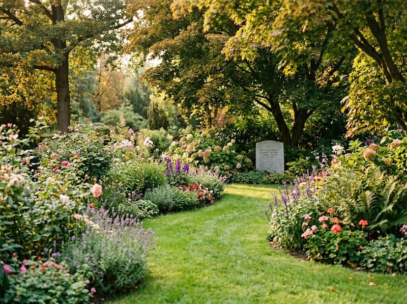 jardin du souvenir pour la dispersion des cendres